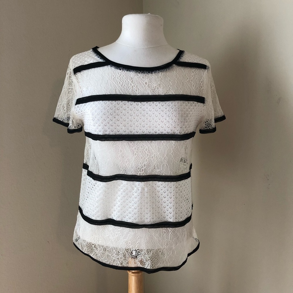 ⭐️ LOFT Sheer Lace Top